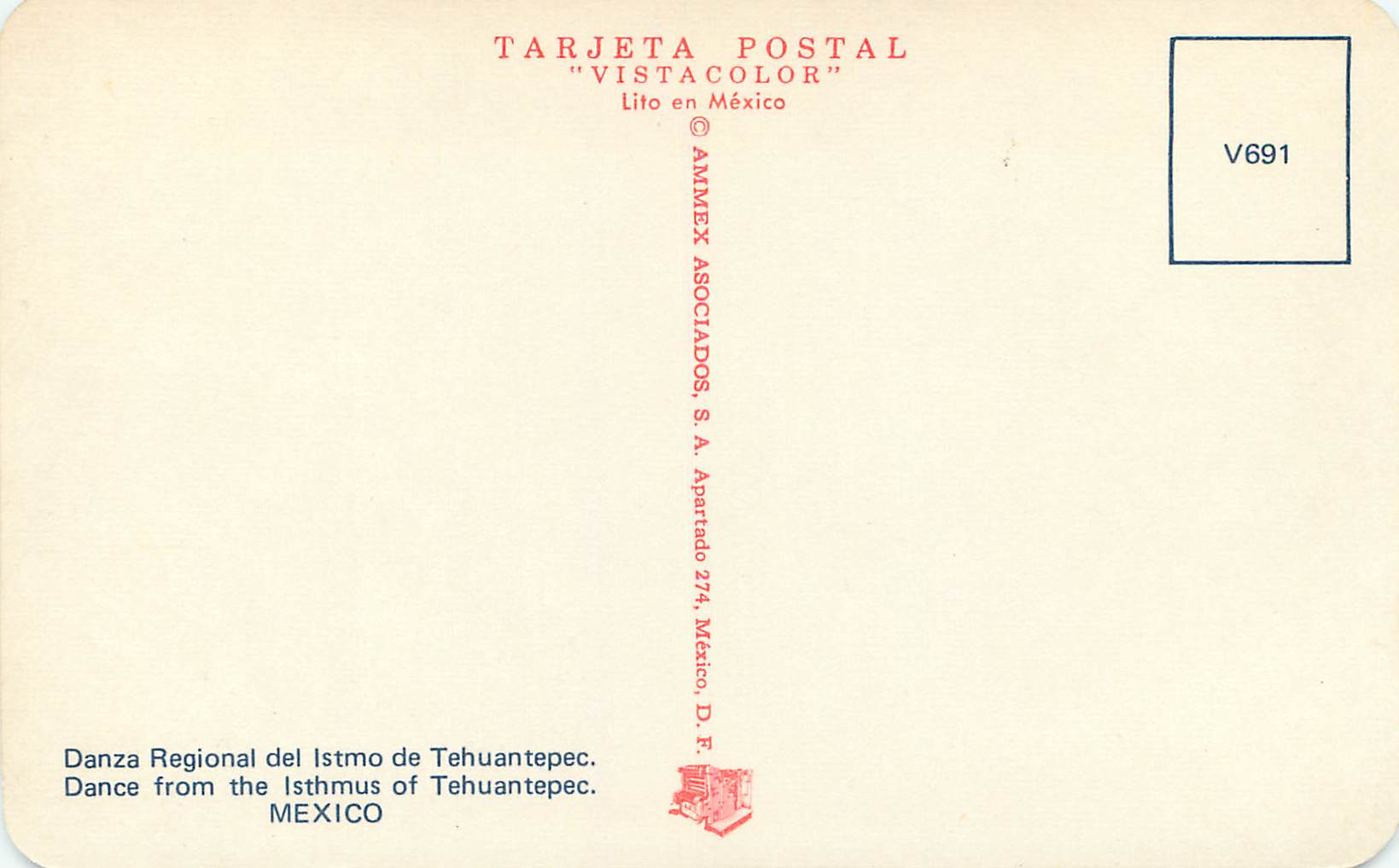 CPM Mexico Dance from the Isthmus of Tehuantepec — Back