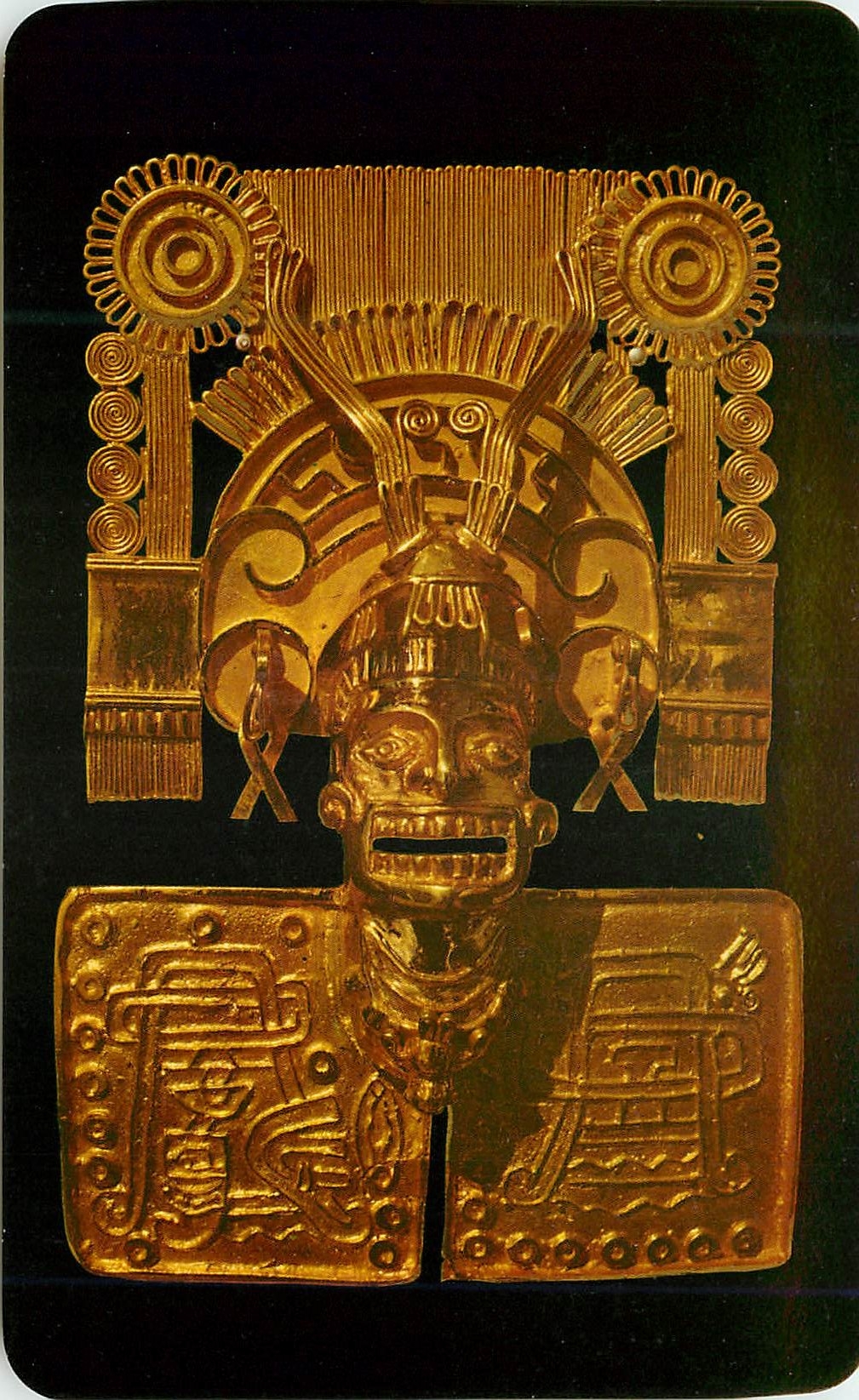 CPM Mexico Reproduction of the God of Death in solid gold  one of the jewels from Monte Alban