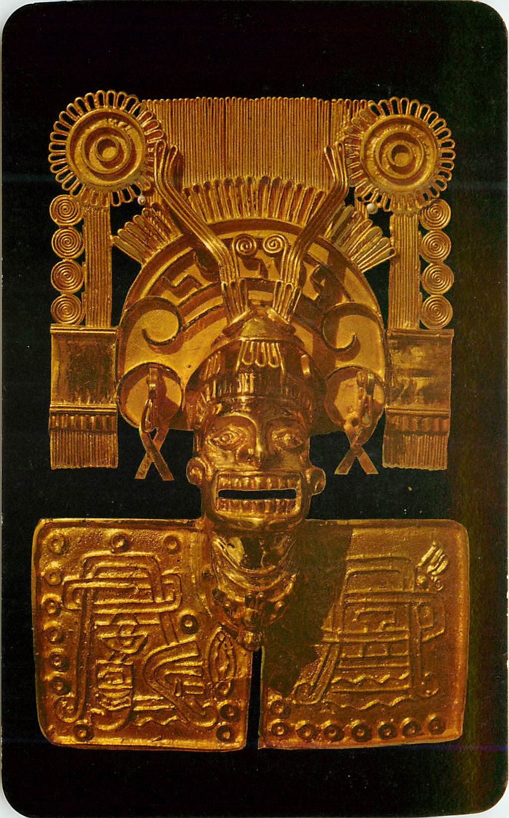 CPM Mexico Reproduction of the God of Death in solid gold  one of the jewels from Monte Alban