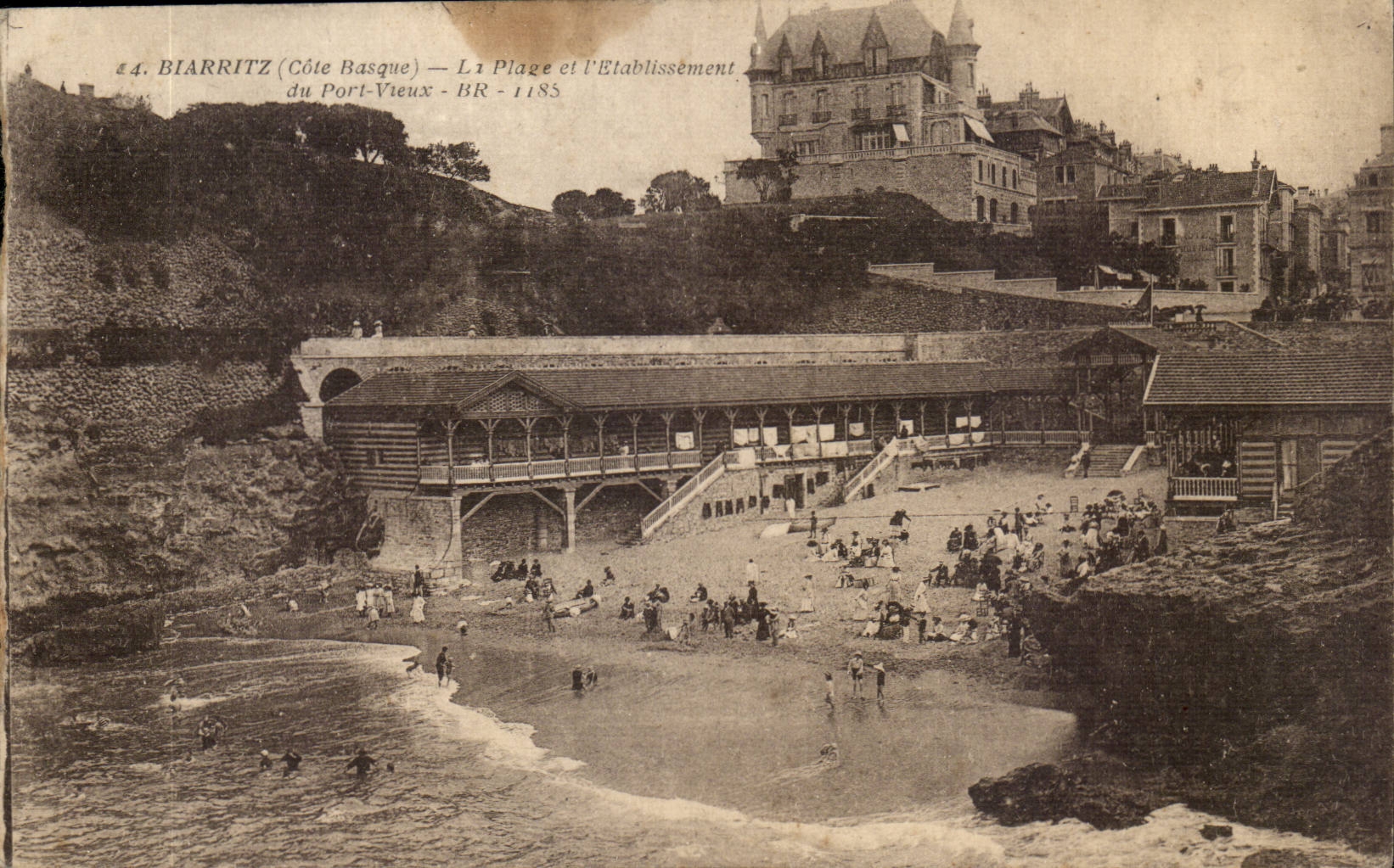 Biarritz (Côte Basque) — La Plage et l'Établissement du Port-Vieux — BR - 1185