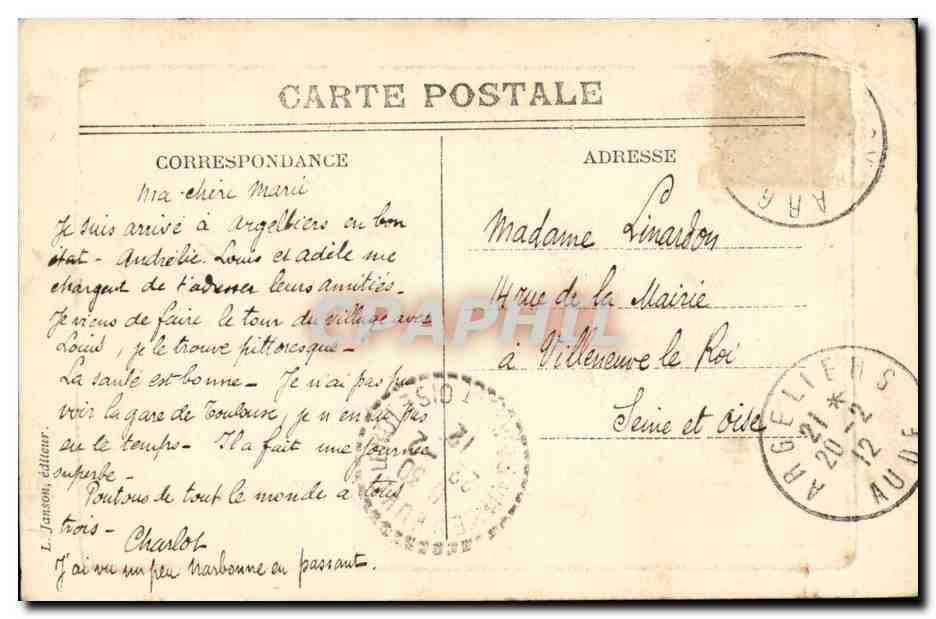 NARBONNE — Cathédrale Saint-Just — L. Janson, éditeur — Verso