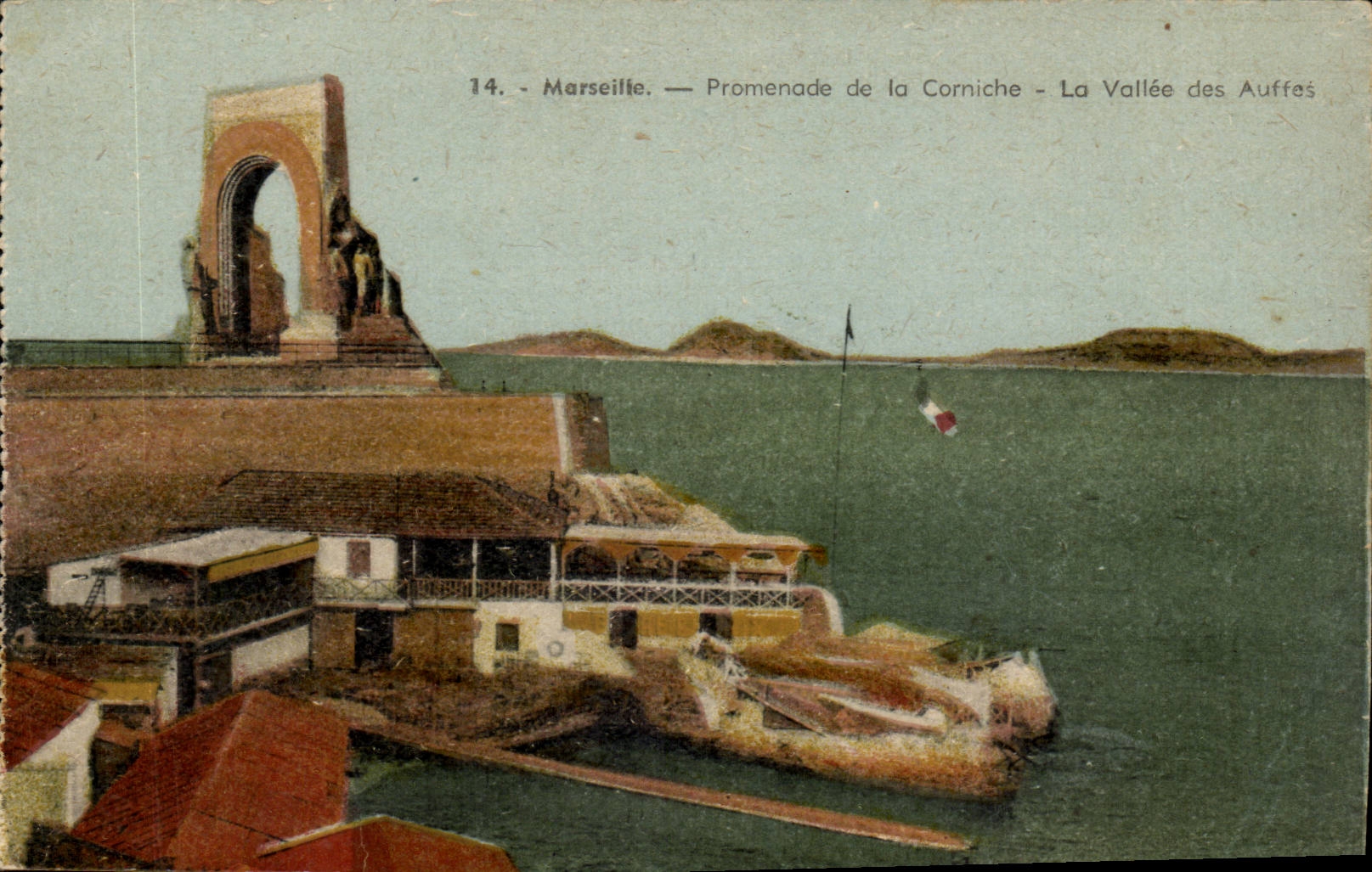 Marseille CPA Promenade de la Corniche La vallee des Auffes