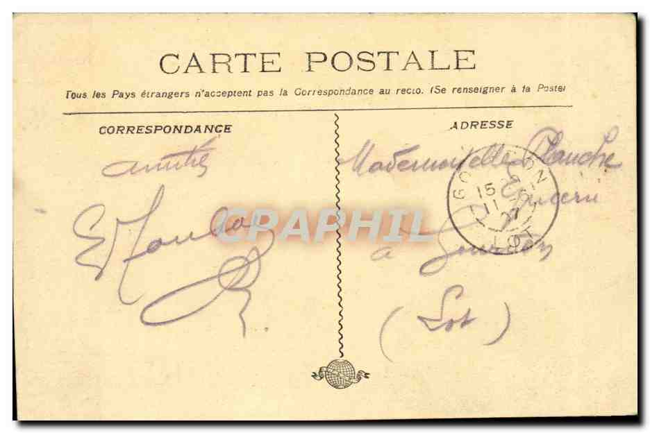 Marseille CPA Un coin de la corniche — Verso