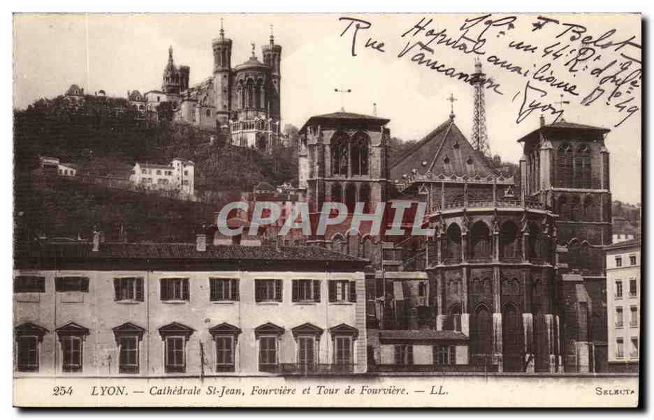 LYON — Kathedrale St-Jean, Fourvière und Fourvière-Turm — LL. — Sélect.