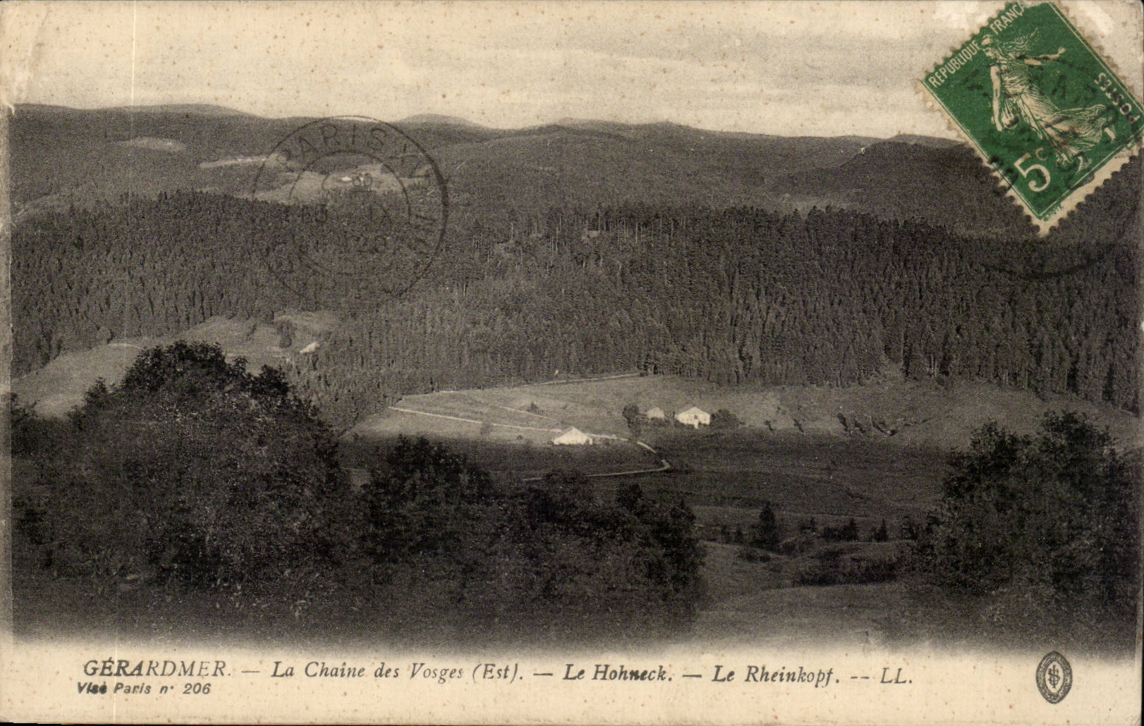 Gérardmer — La Chaîne des Vosges (Est) — Le Hohneck — Le Rheinkopf — Vléc Paris n° 206