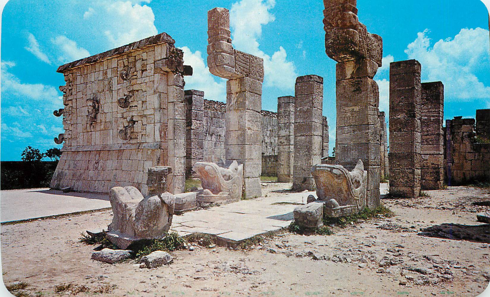 CPM The Chac-Mool in front of the Warrior's Temple Chichen Itza Yucatán Mexico.