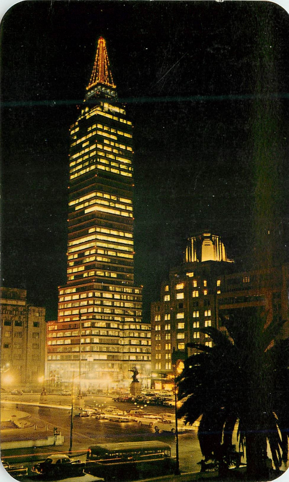 CPM NIGHT VIEW OF THE LATIN AMERICAN TOWER  Mexico