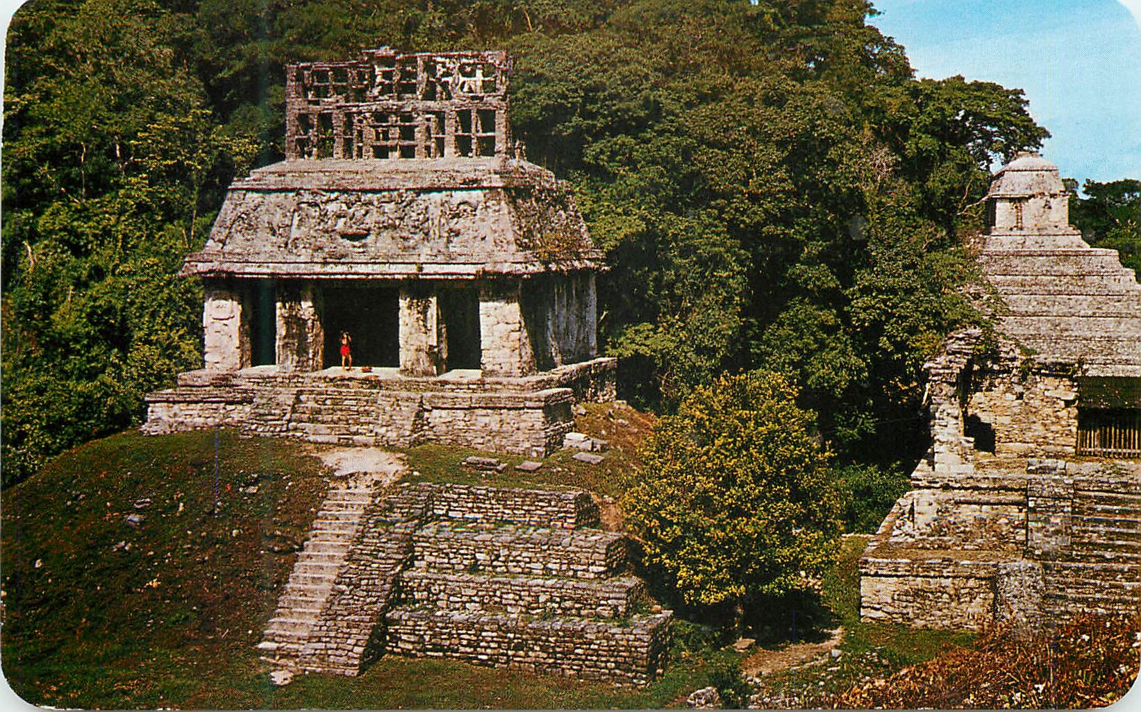 Temple du Soleil — zone archéologique de Palenque — éditeur Tarjetas Postales