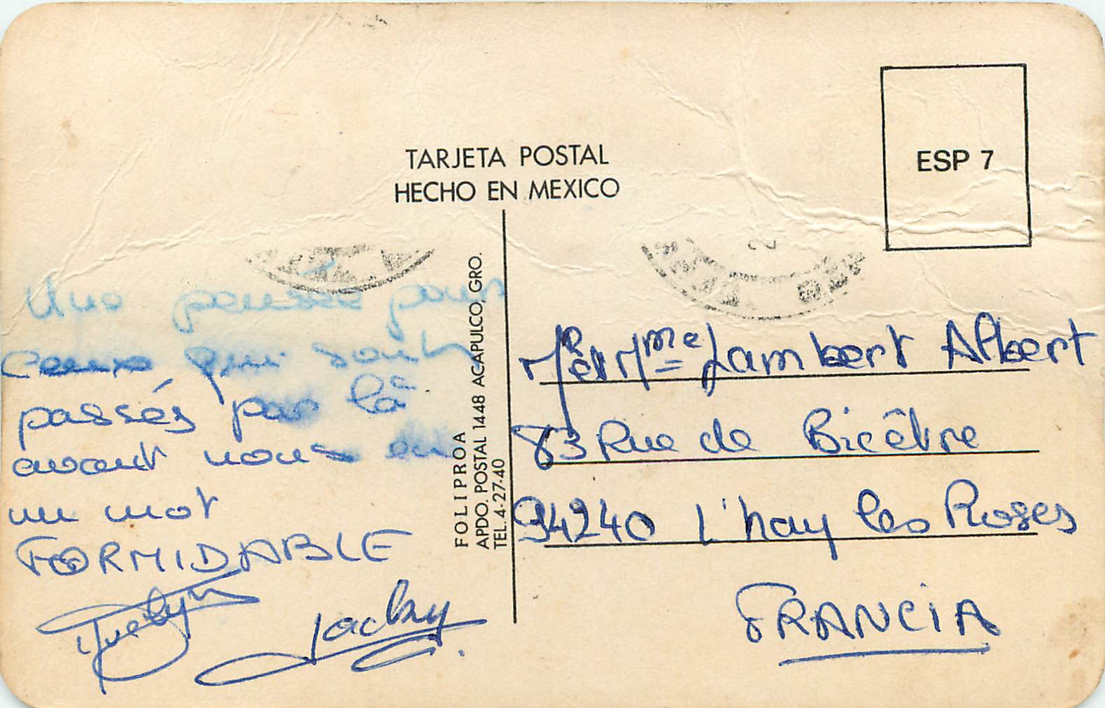 CPM ACAPULCO MEXICO — Verso