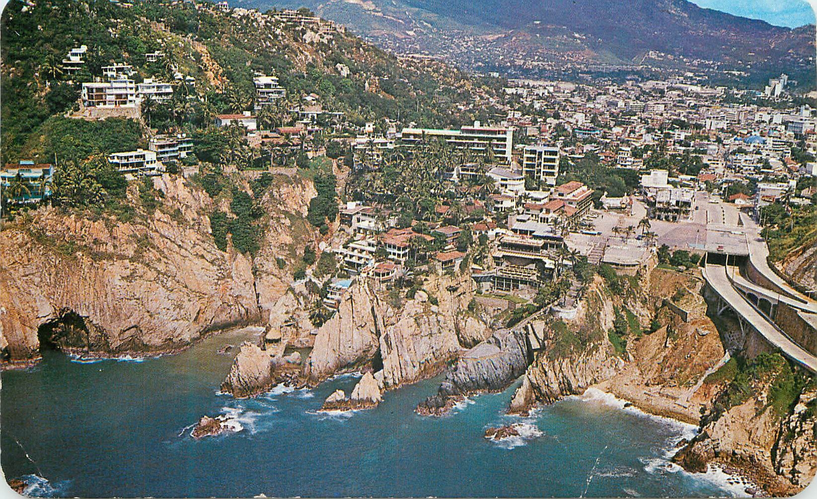 CPM Air view of the spectacular La Quebrada Acapulco Guerrero Mexico