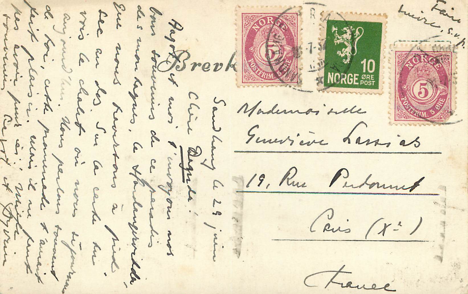 CPA SANDHAUG MED OMGIVELSER — Verso