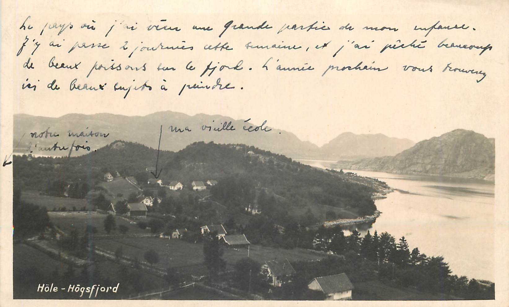 Høle - Høgsfjord — vue panoramique du fjord et des montagnes — éditeur non visible