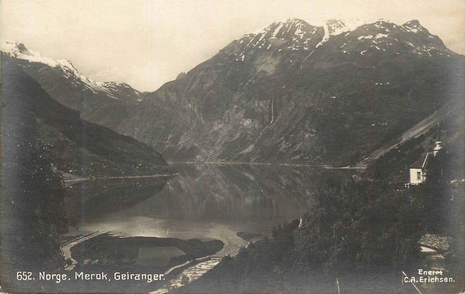 CPA 652 Norge Merok Geiranger