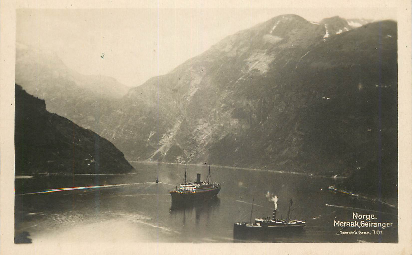 Meraak, Geiranger — Norvège — Éditeur S. Gran, n° 101