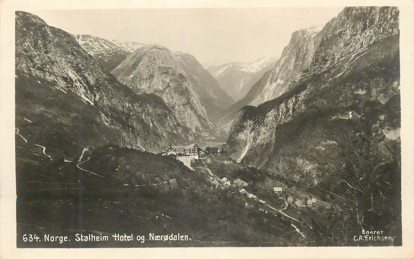 CPA Norge. Stalheim Hotel og narodalen