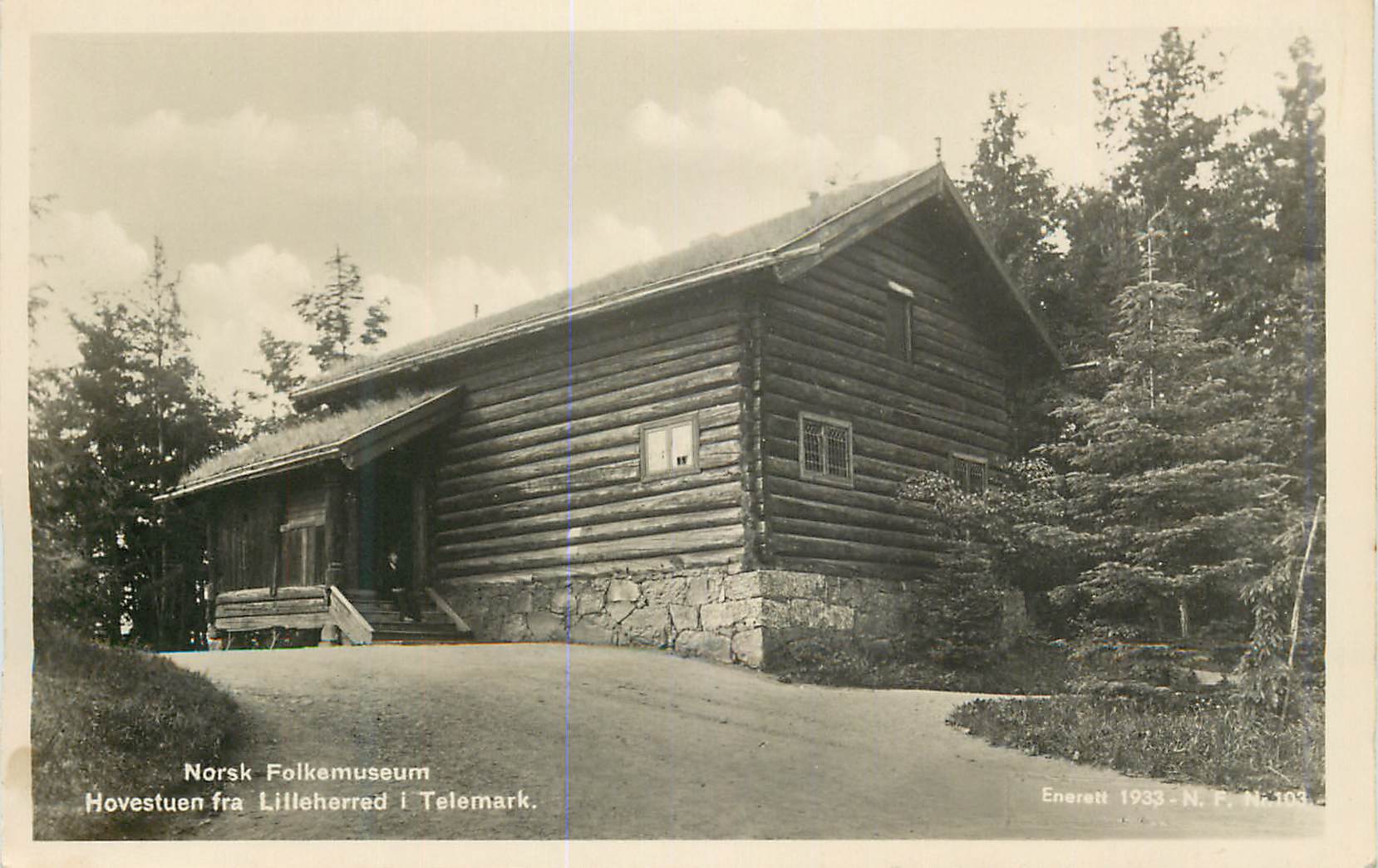 CPA Norsk Folkemuseum Hovestuen fra Lilleherred I Telemark