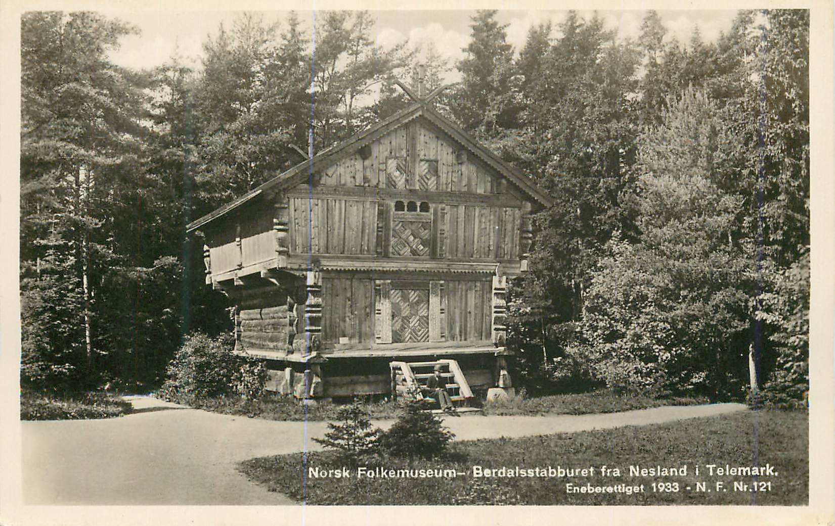 CPA Berdalsstabburet fra Nesland i Telemark