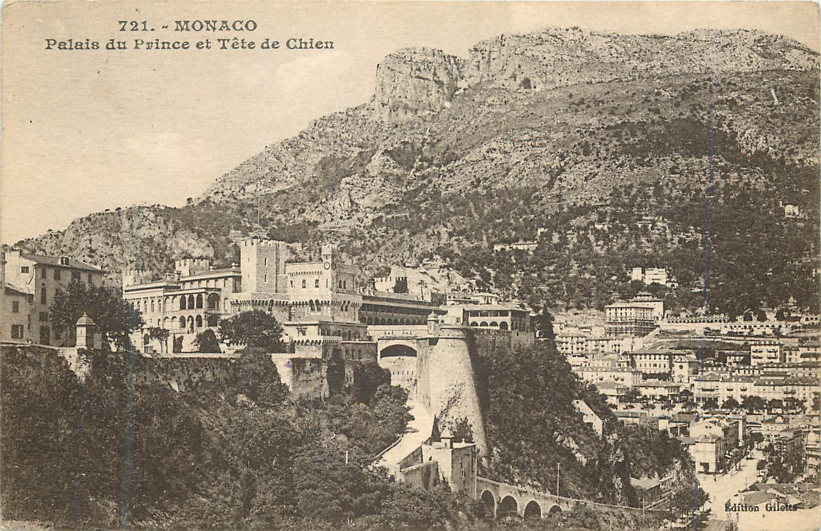 CPA MONACO Palais du Prince et Tele de Chien