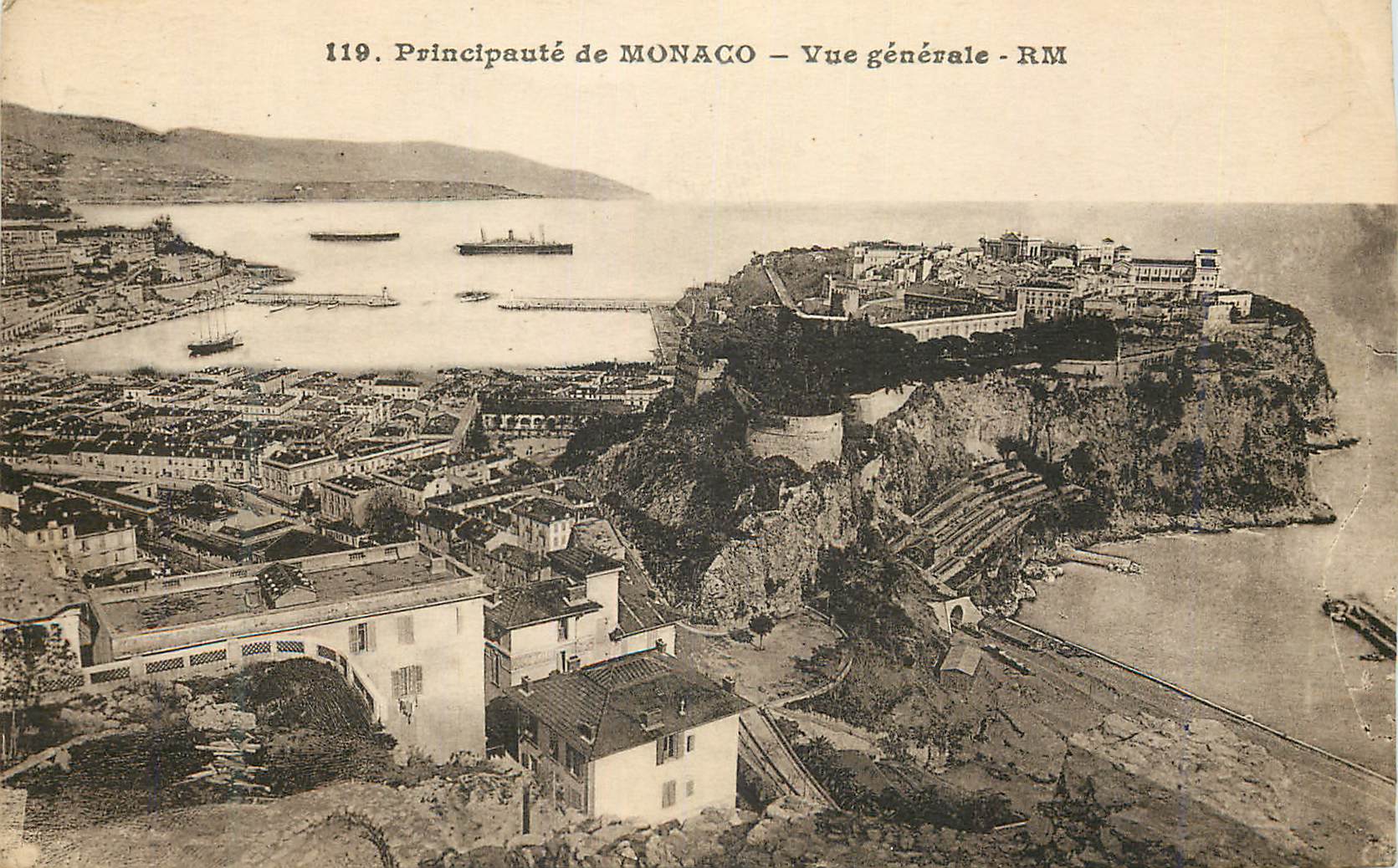 CPA Principaute de MONACO — Vue generale