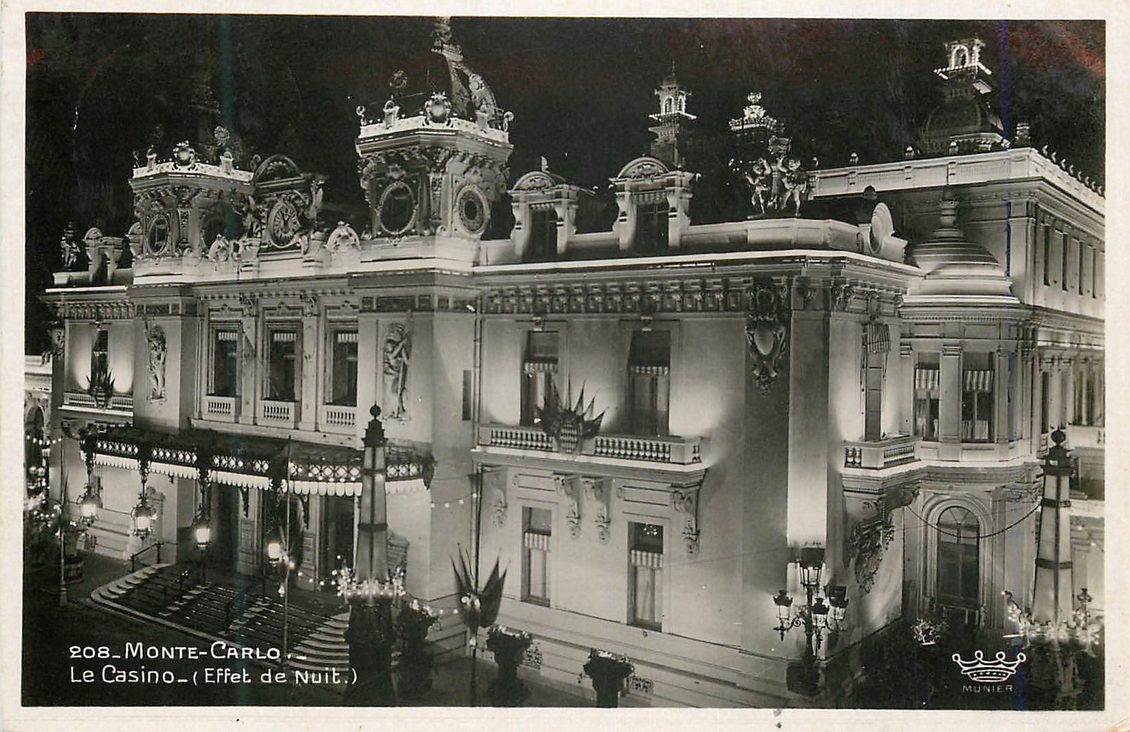 CPA Monte-Carlo Le Casino - Effet de Nuit