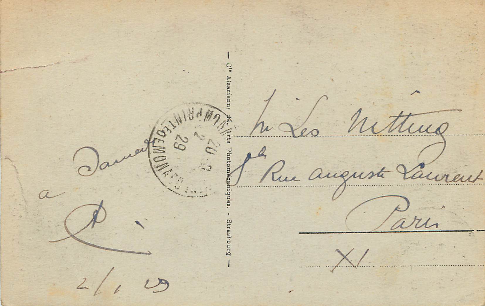 CPA Monaco - Palais du Prince et la Montee Major — Rückseite