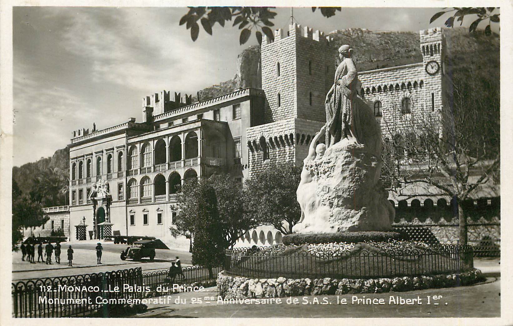 CPA Monaco - le palais du prince - monument commemoratif du 25 me anniversaire de SAS le prince Albert 1er