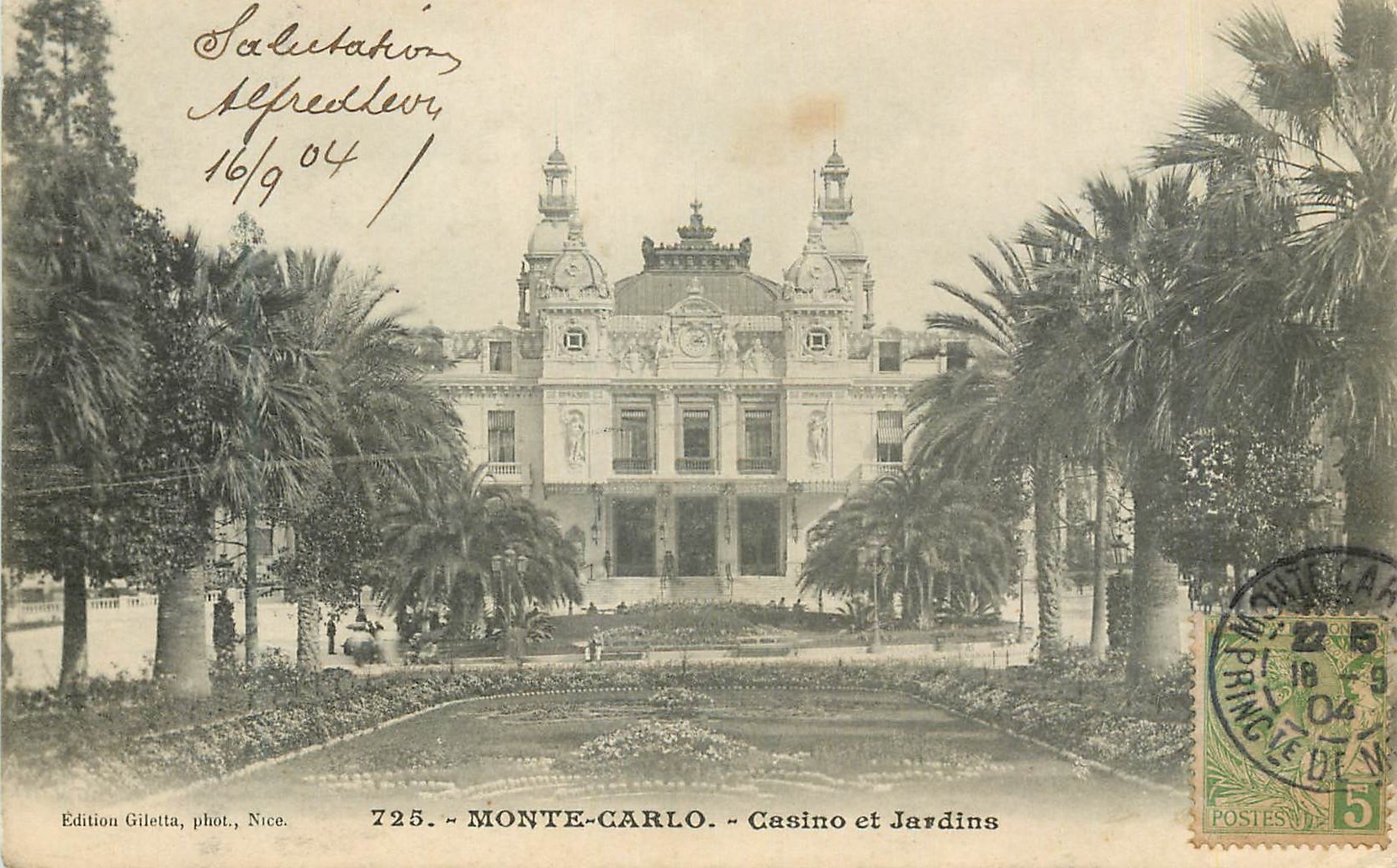 CPA MONTE-CARLO - Casino et Jardins