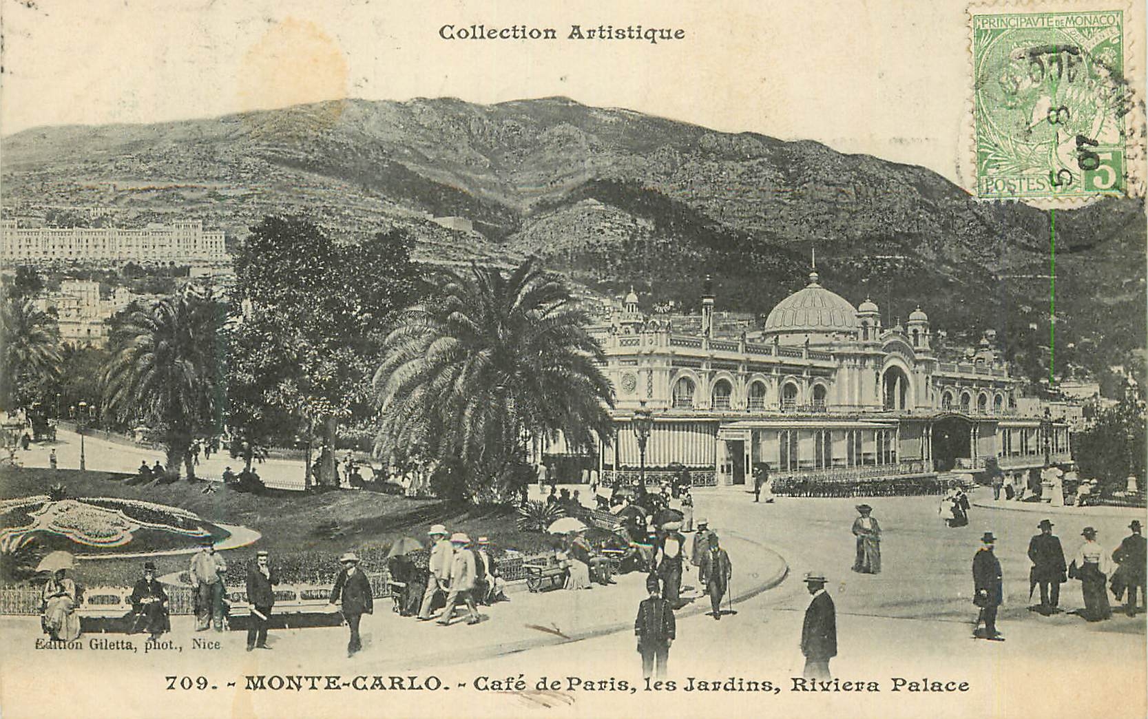 CPA MONTE-CARLO - Cafe de Paris les Jardins Riviera Palace