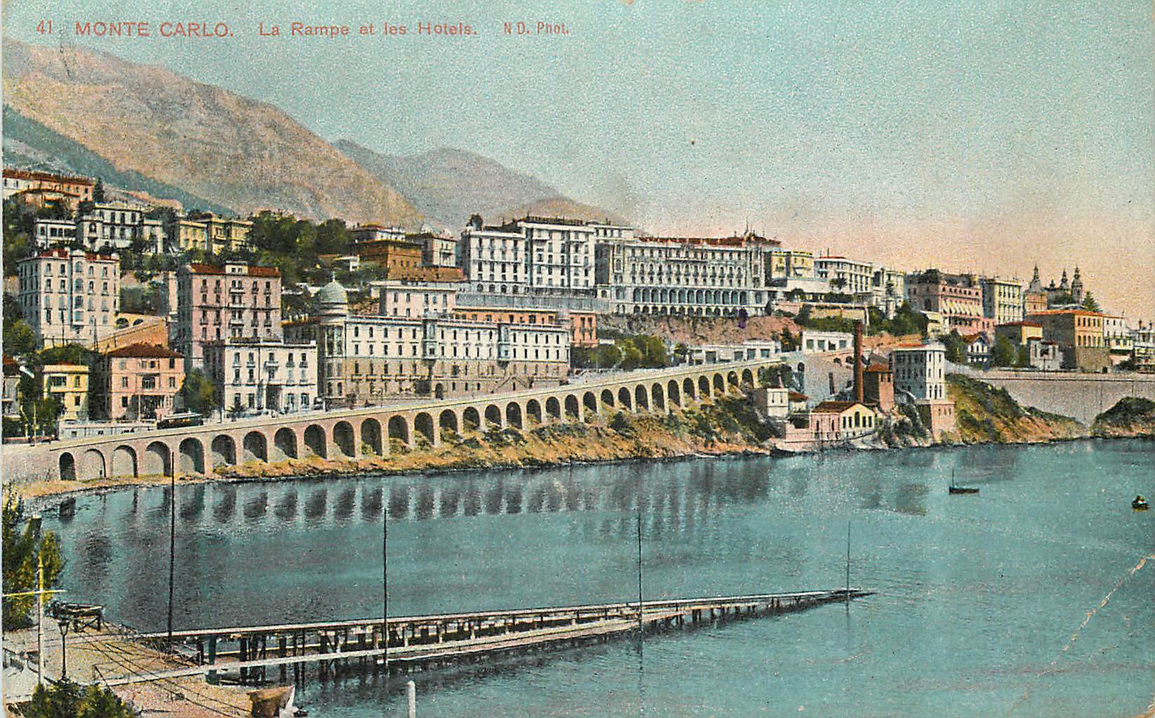 CPA MONTE-CARLO La rampe  et les hotels