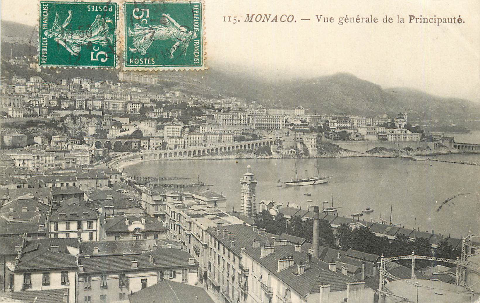 CPA MONACO  Vue generale de la Principaute