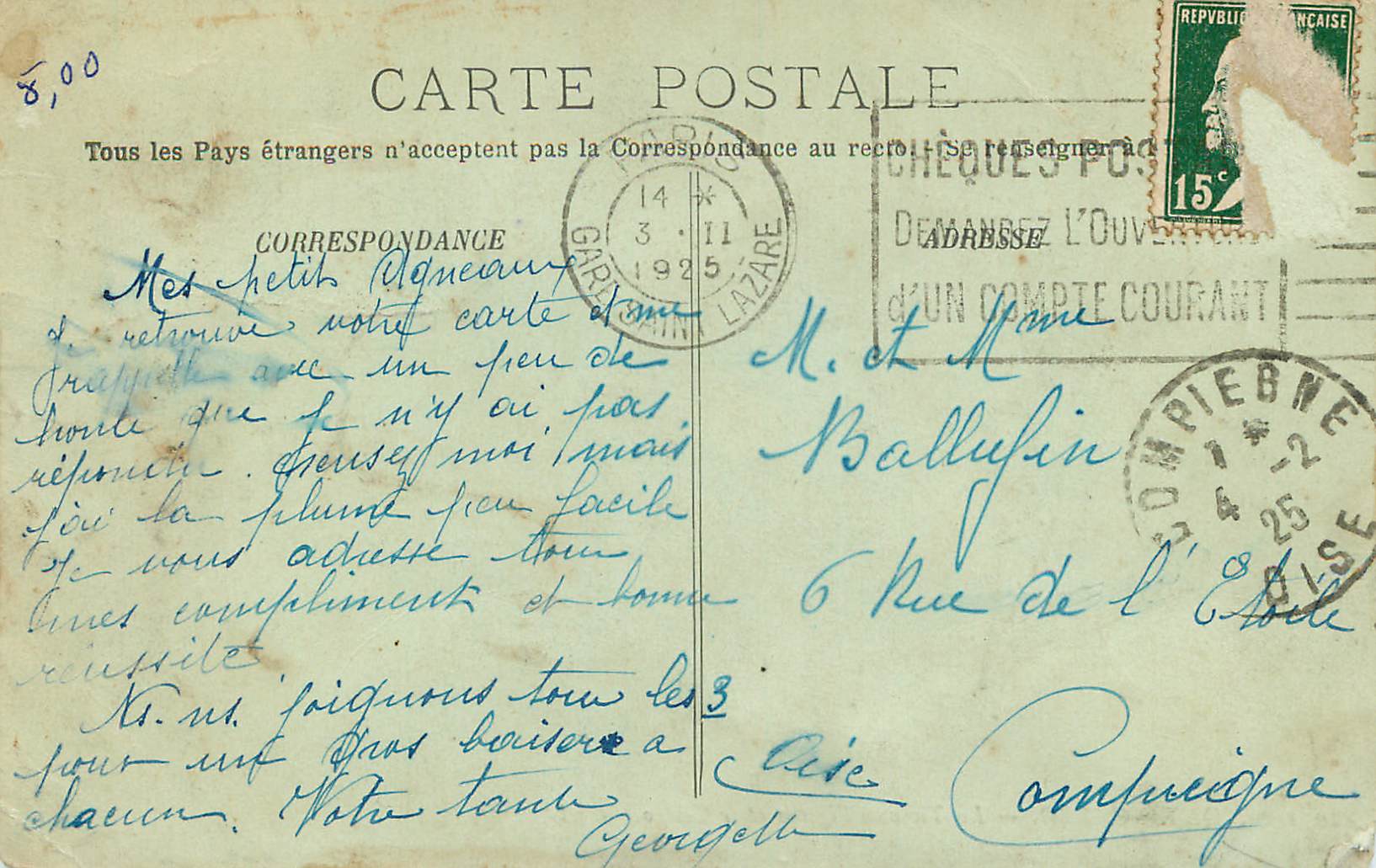 CPA Monte-carlo le Tir aux-Pigeons et le Casino — Rückseite
