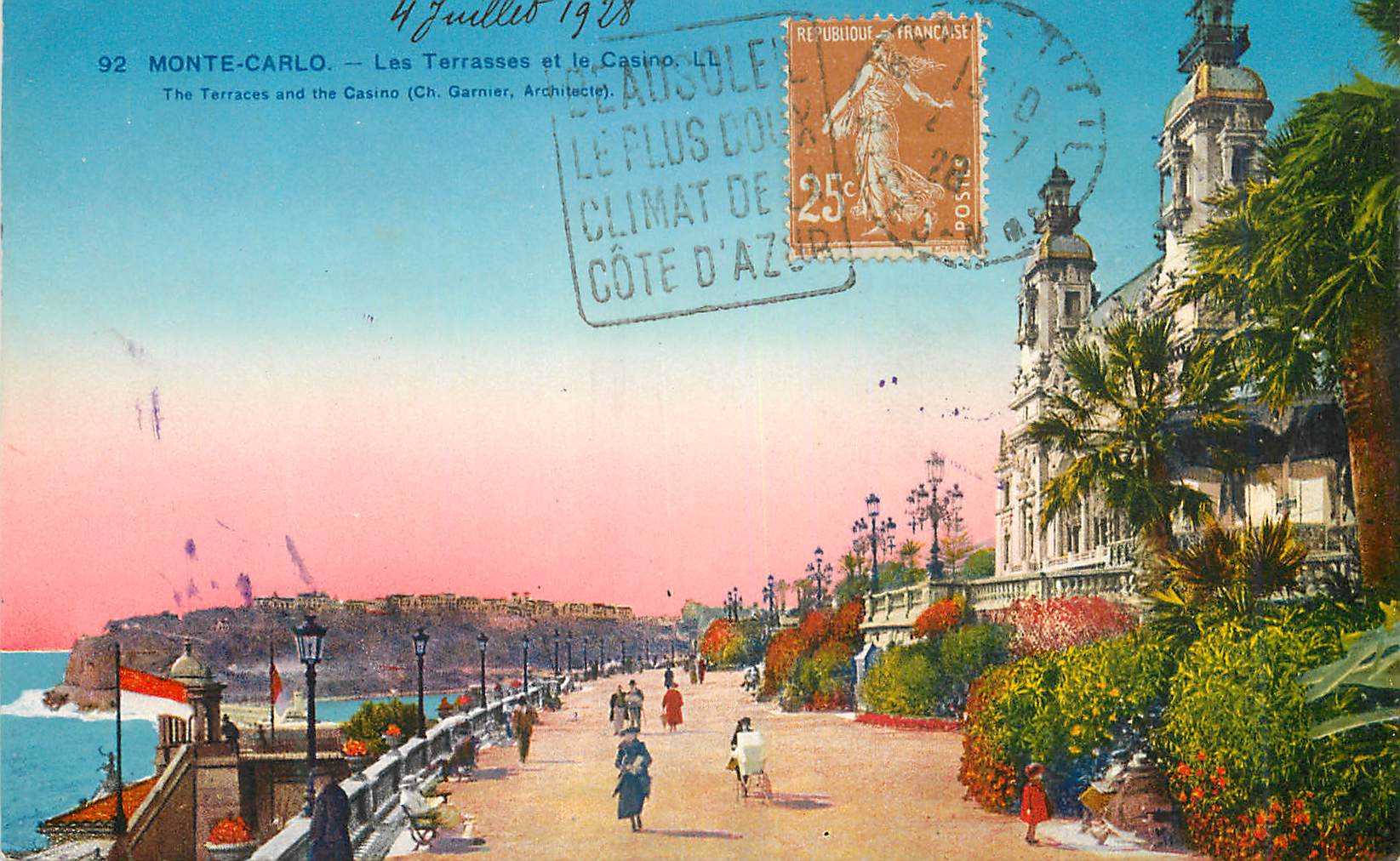CPA Monte-carlo Les Terrasses et le Casino