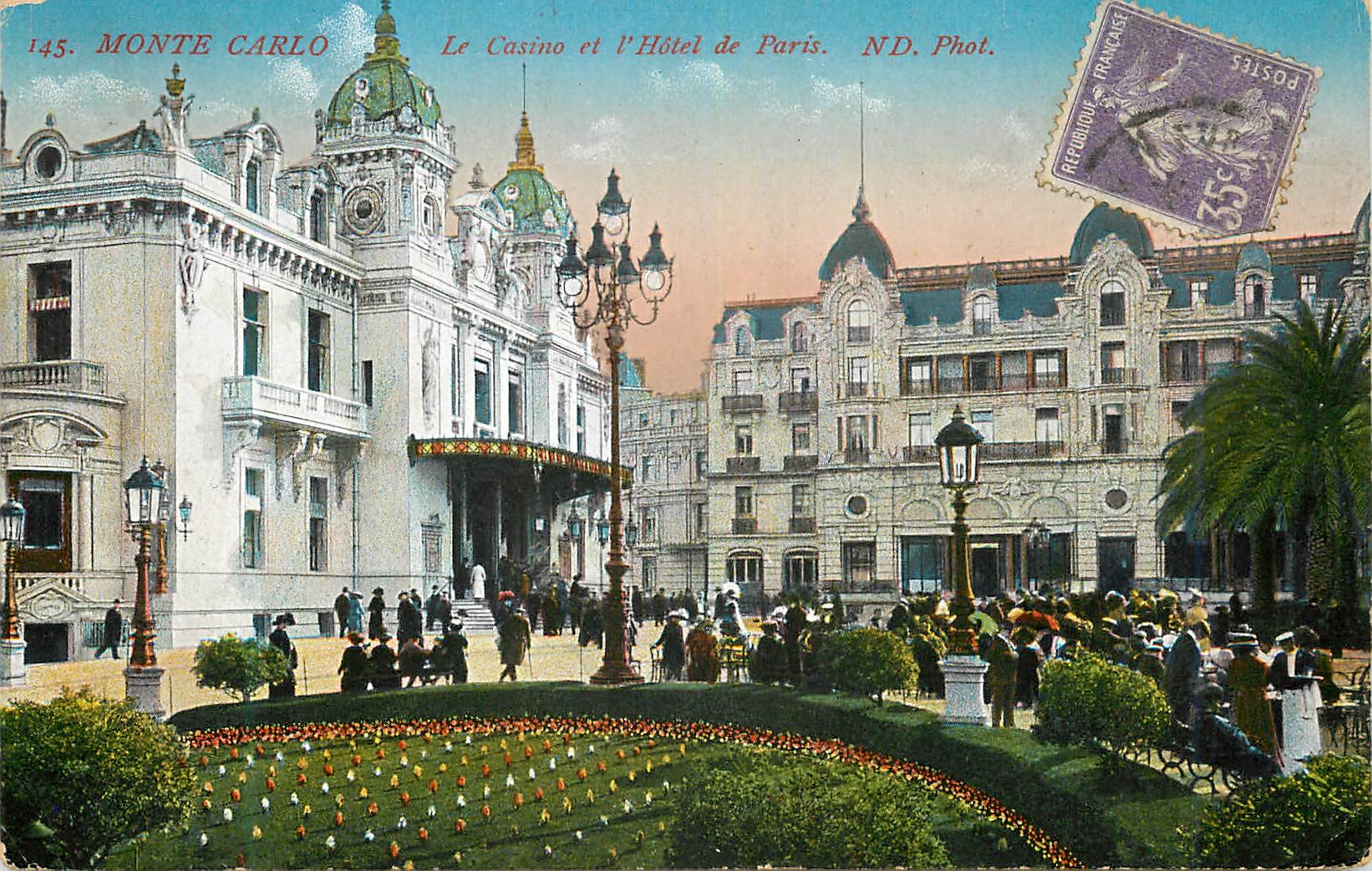 CPA . MONTE CARLO  Le Casino et I Hotel de Paris