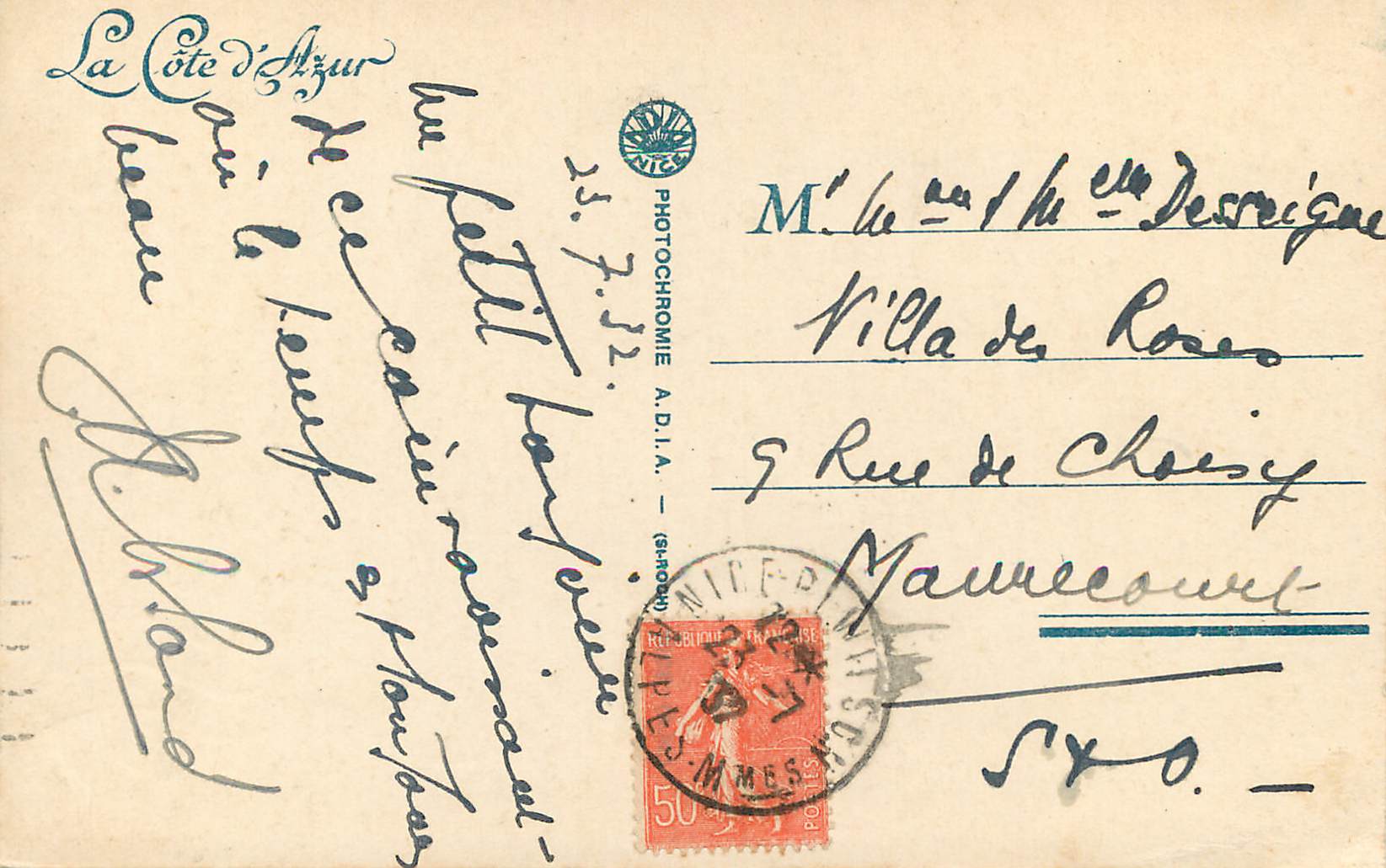 CPA MONTE CARLO — Les Jardins du Casino — Rückseite