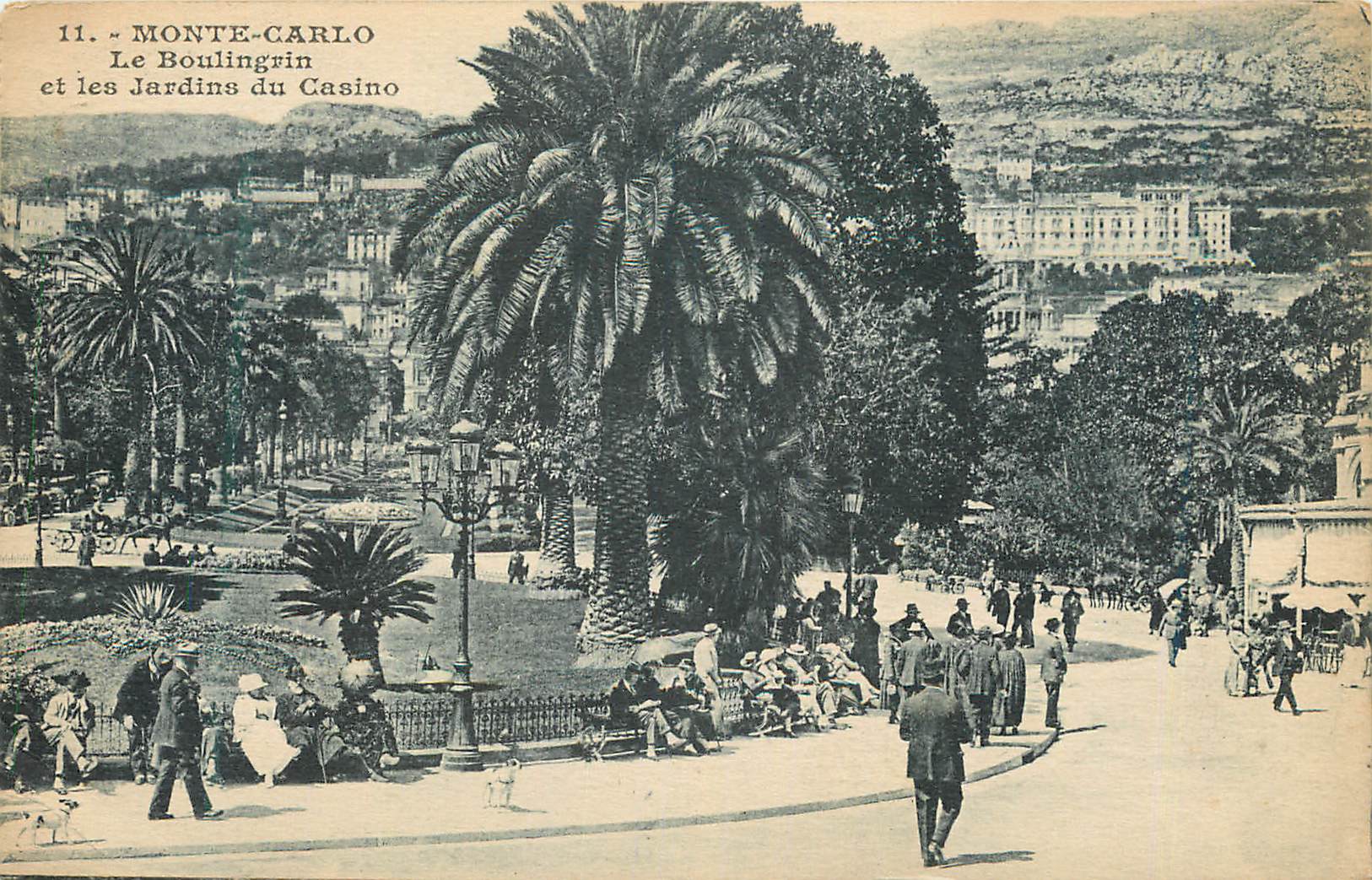 CPA 11. - MONTE-CARLO Le Boulinguin et les Jardins du Casino