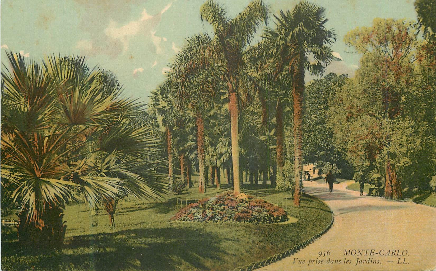 CPA Monte-carlo vue prise dans les jardins
