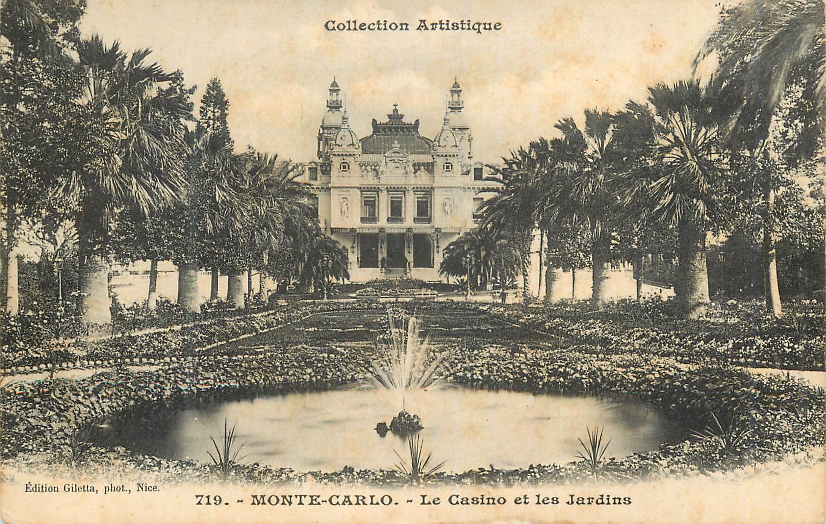 CPA Monte-carlo Le Casino et les Jardins