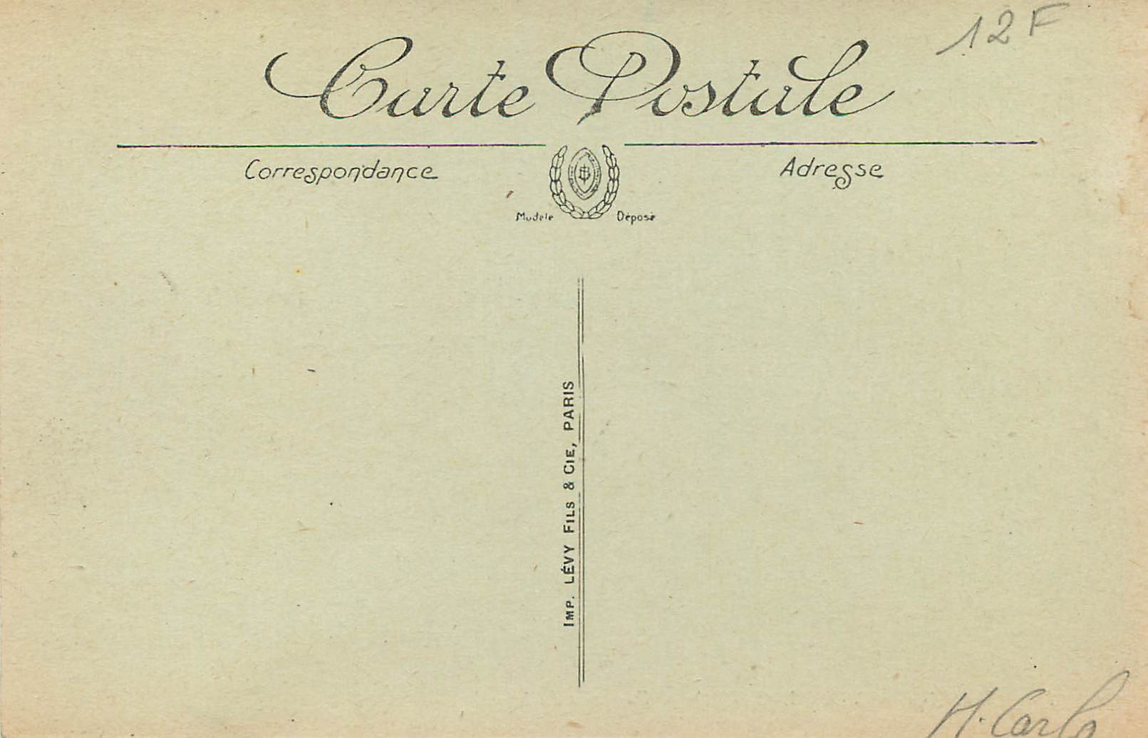 CPA MONACO et MONTE-CARLO.  Vue prise du Signal — Rückseite