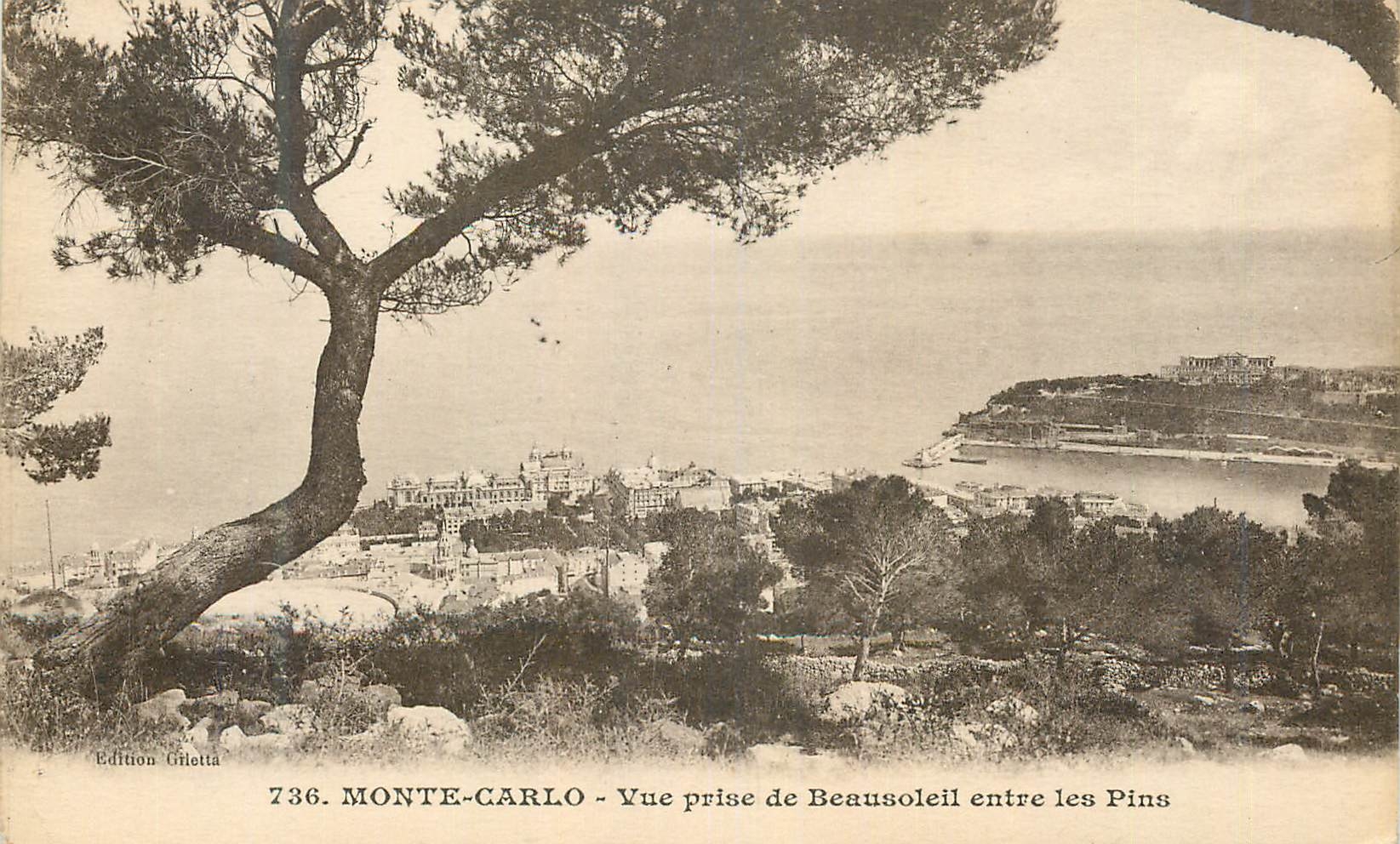 CPA MONTE-CARLO - Vue prise de Beausoleil entre les Pins