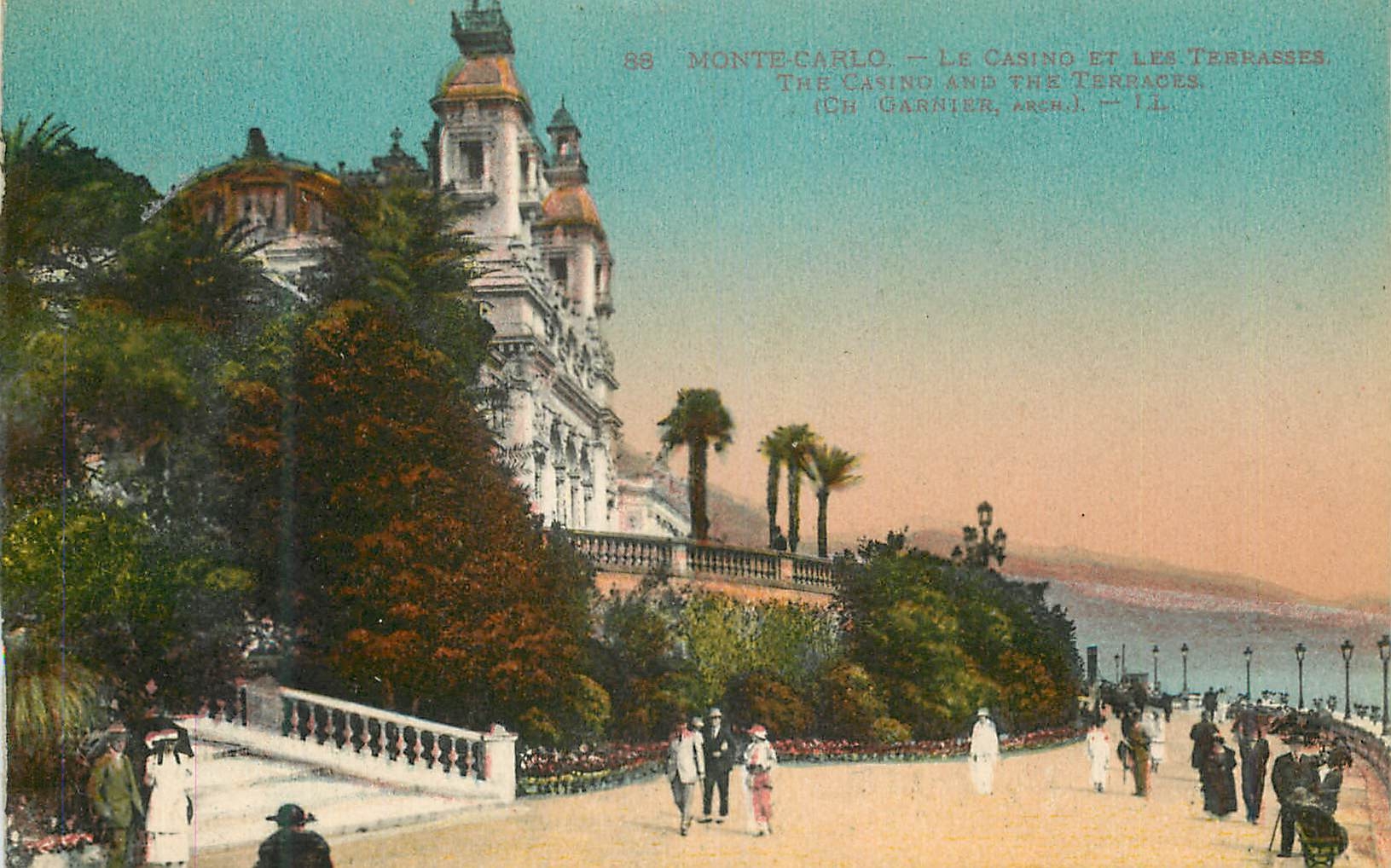 CPA Monte-carlo le casino et les terasses