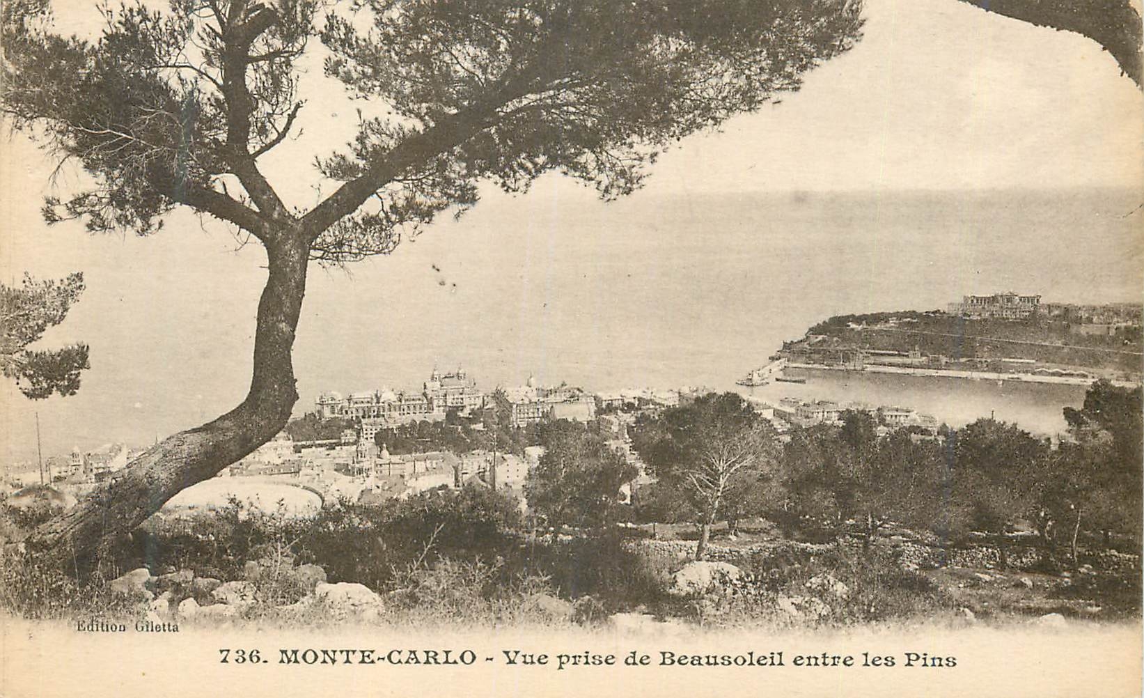 CPA MONTE-CARLO - Vue prise de Beausoleil entre les Pins