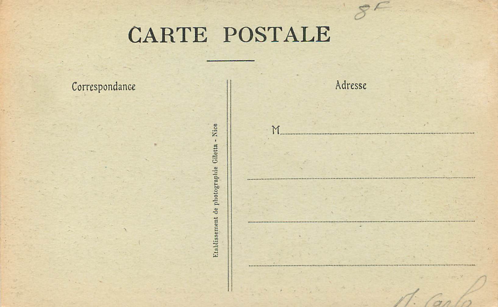 CPA MONTE-CARLO - Vue prise de Beausoleil entre les Pins — Rückseite