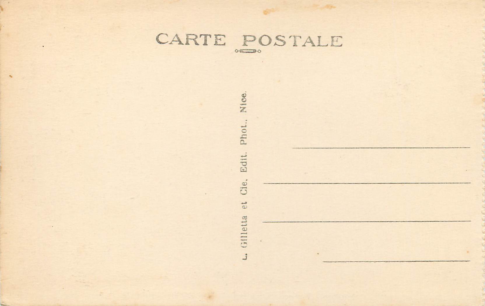 CPA MONACO et MONTE CARLO. Vue générale entre les Pins — Rückseite