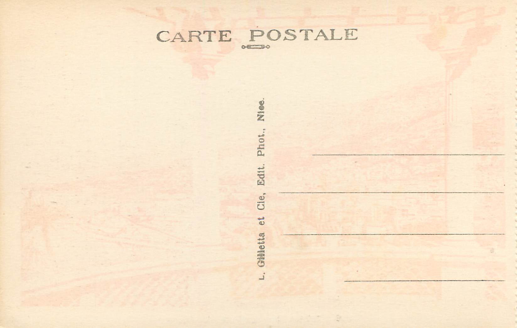CPA MONACO - La Ville - Le Rocher — Rückseite