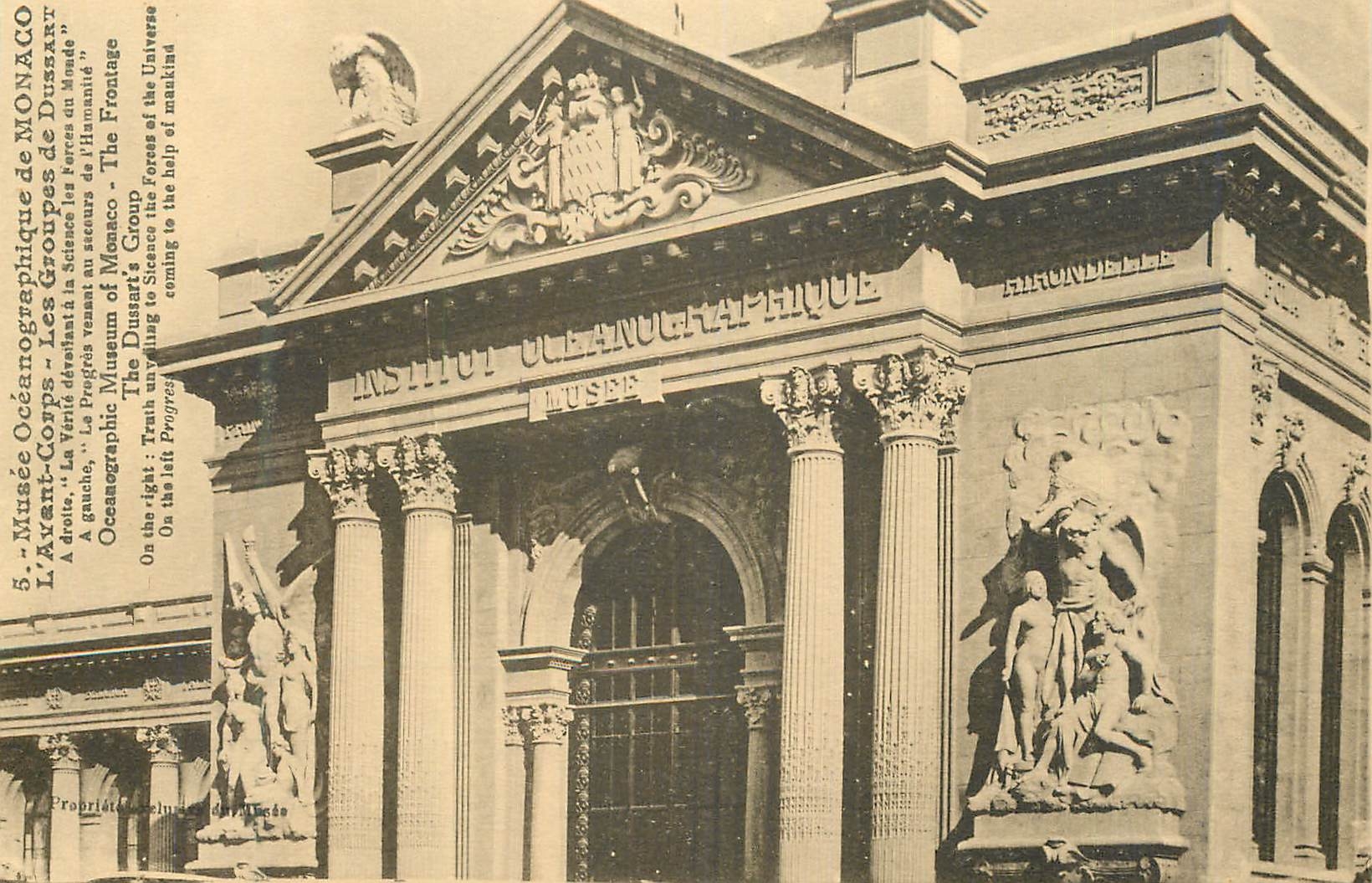 CPA Musée Océanographique de MONACO.  L avant corps les groupes de Duusart