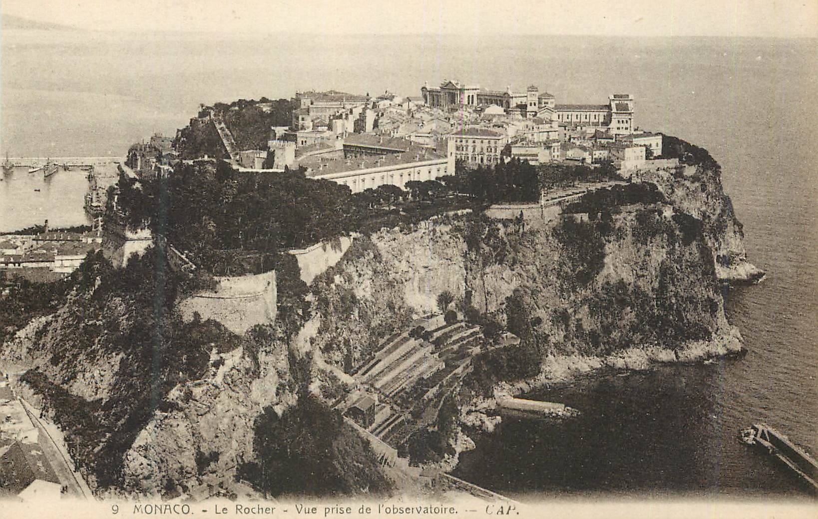 CPA MONACO Le Rocher - Vue prise de l'observatoire