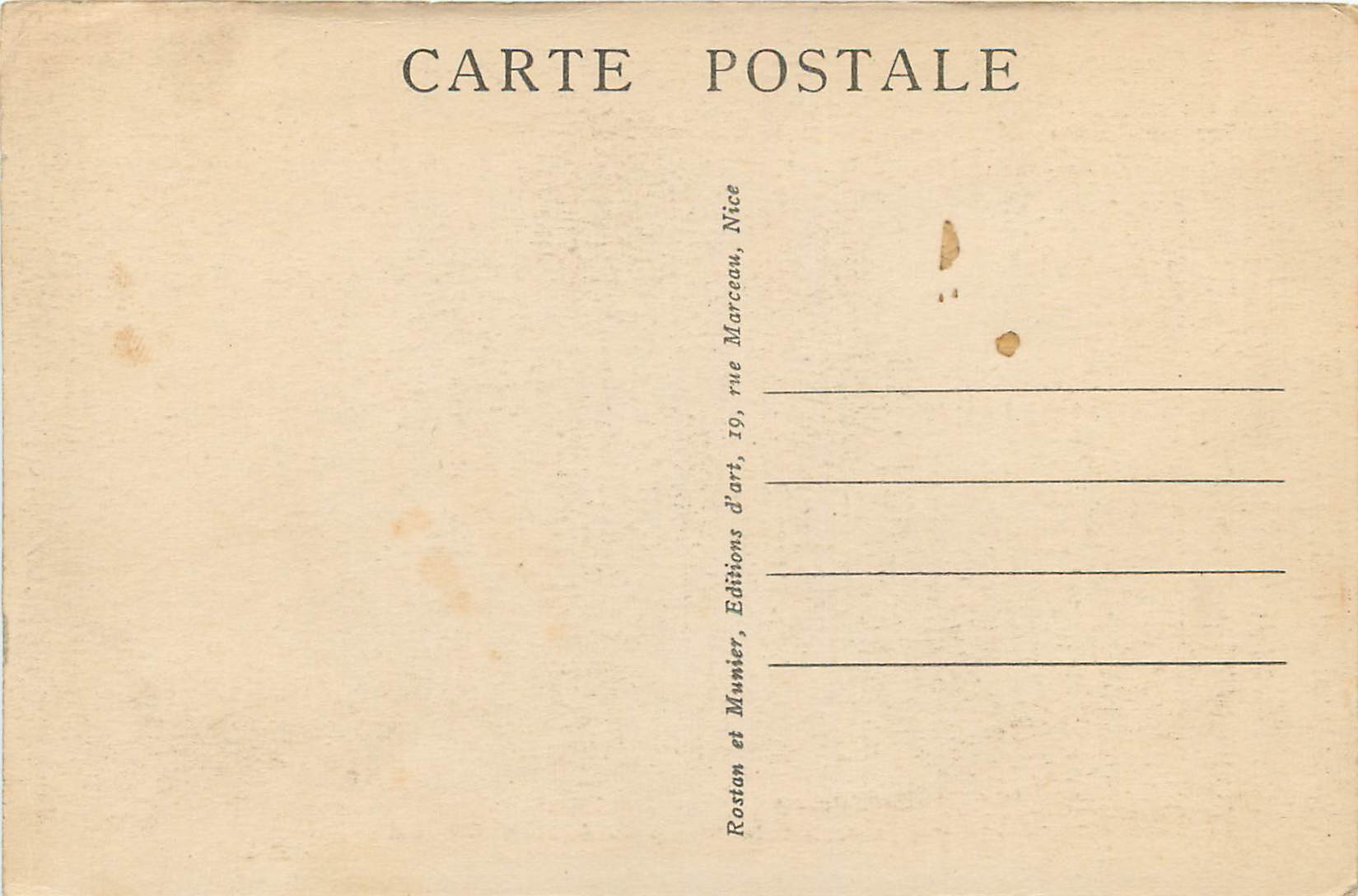 CPA Vue générale de la Principauté de MONACO — Rückseite