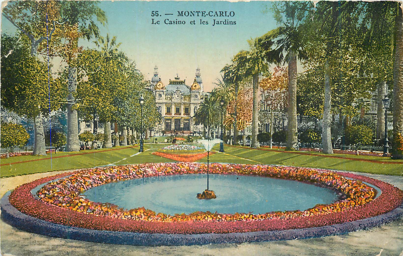 CPA MONTE-CARLO Le Casino et les Jardins