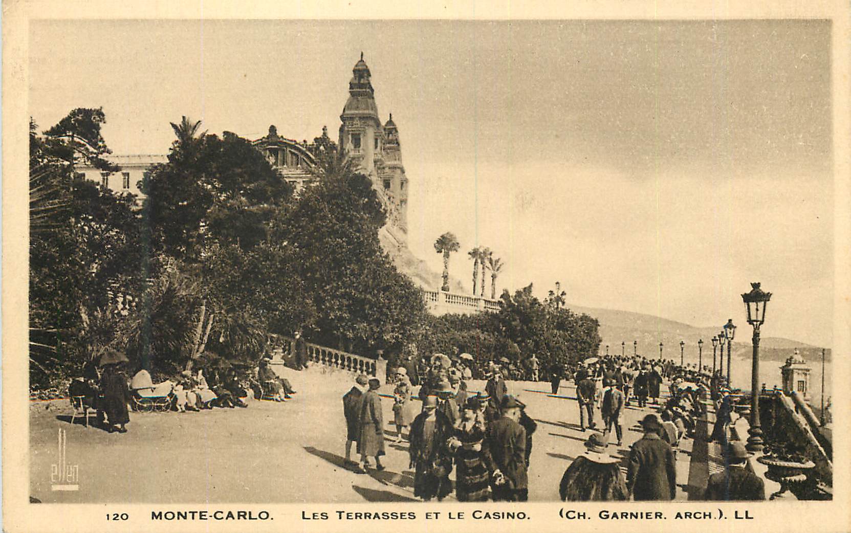 CPA MONTE-CARLO. Les Terrasses et le Casino.