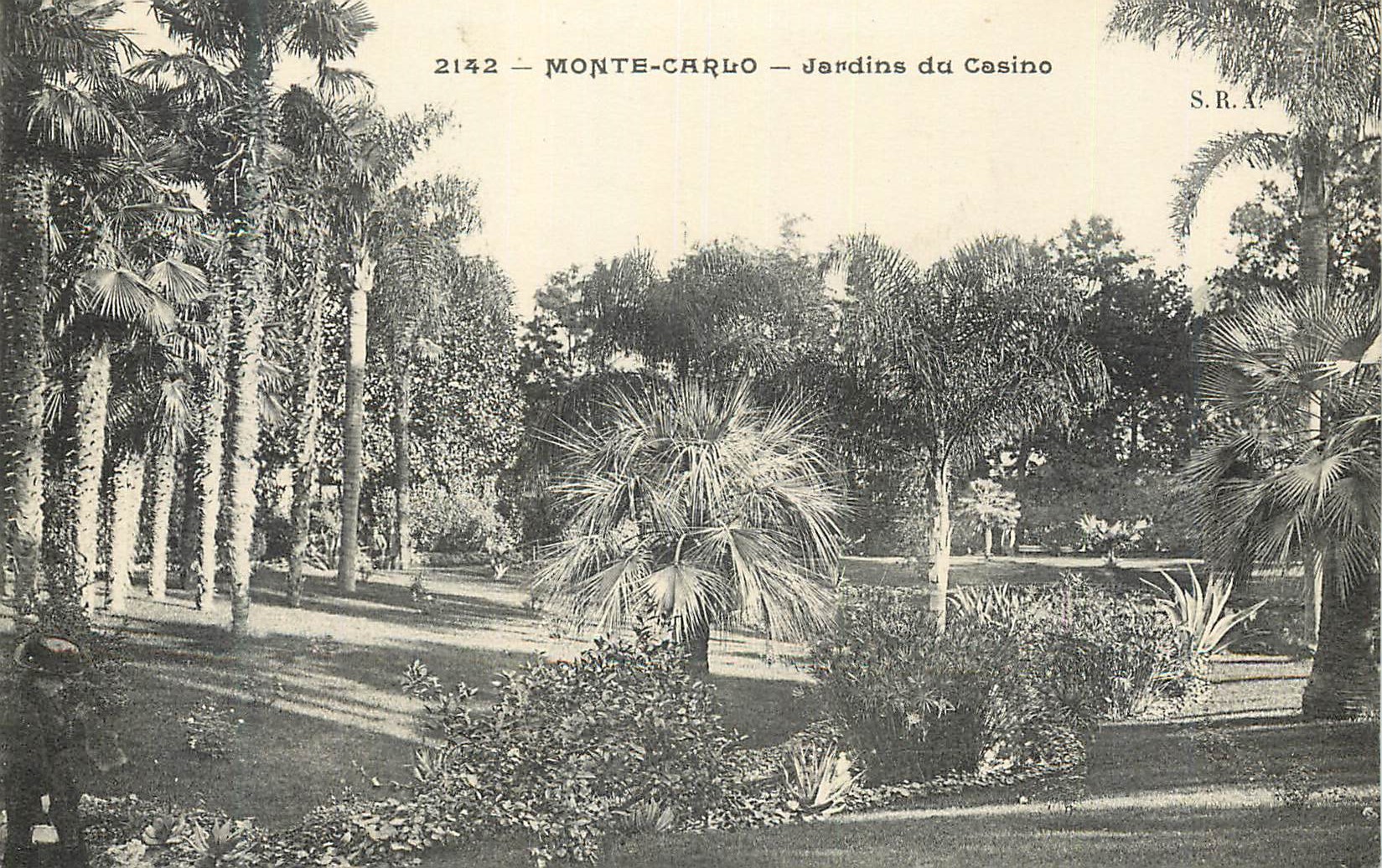 CPA Monte-carlo jardins du Casino